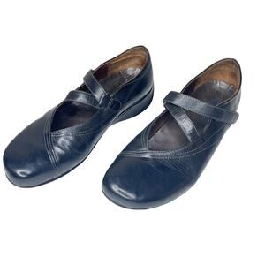 Wolky Comfort Women's Passion Mary Jane Shoes Black Leather Size 39